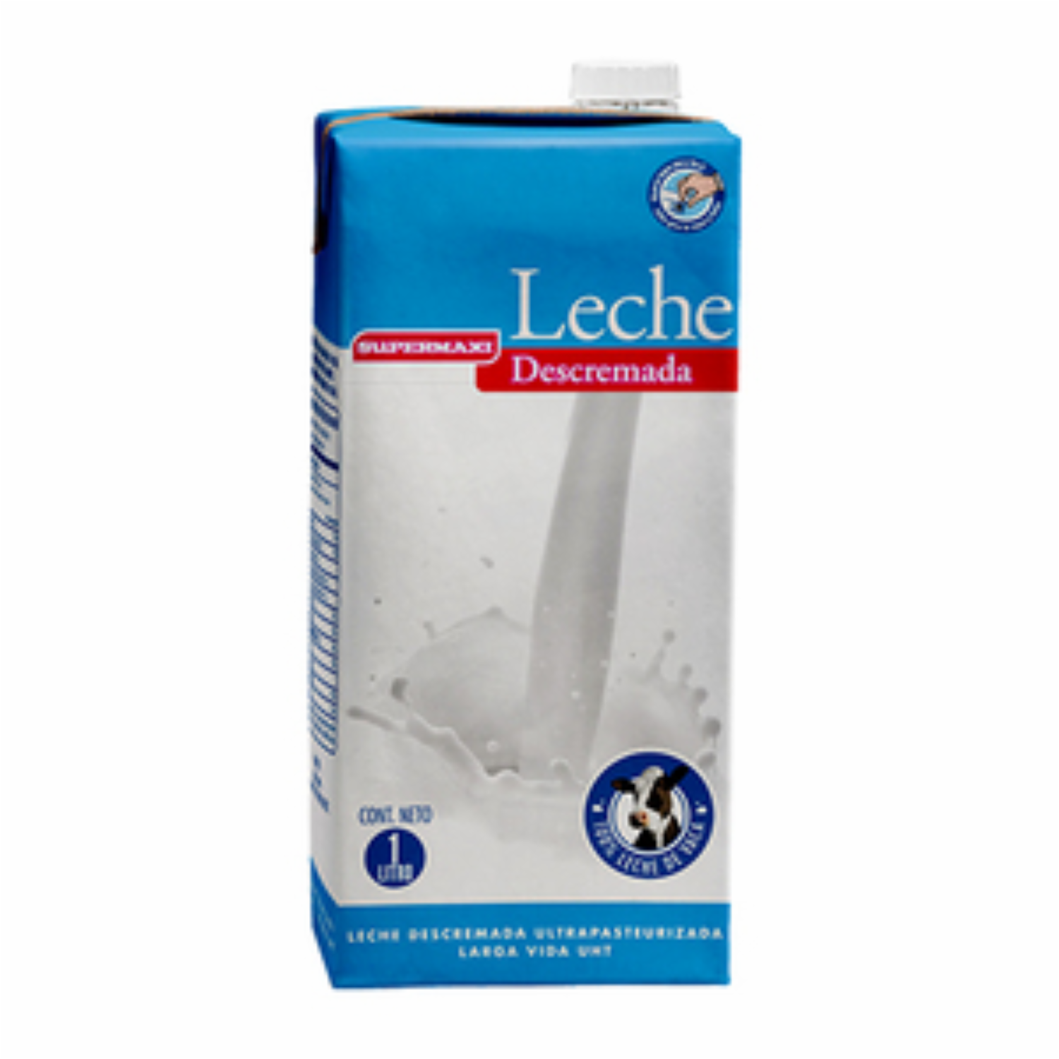 Leche Descremada Larga Vida SUPERMAXI 12×1000 Ml