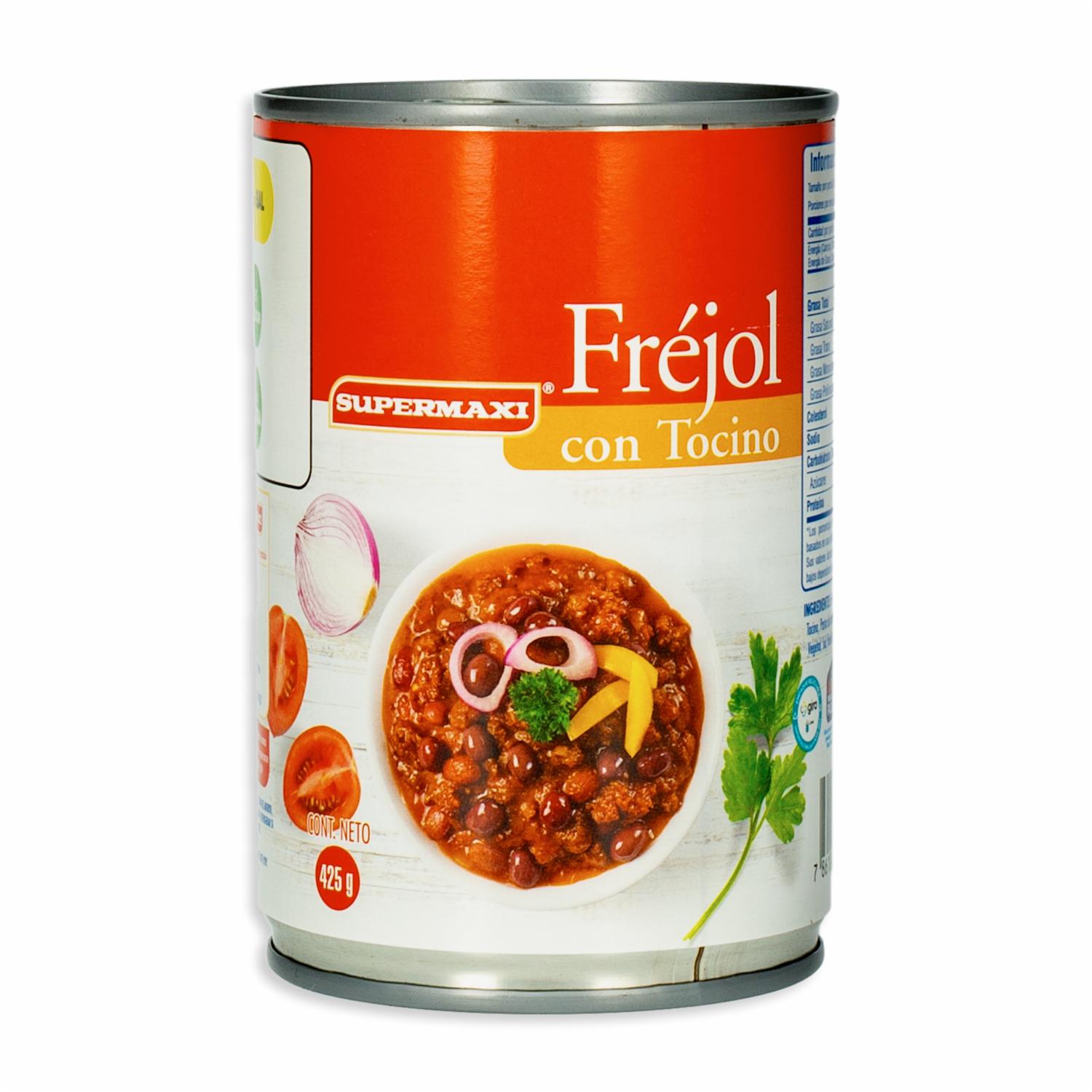 Frejol Con Tocino SUPERMAXI Lata