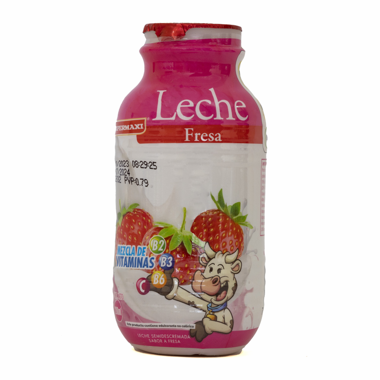 Leche Saborizada De Fresa SUPERMAXI 200 Ml