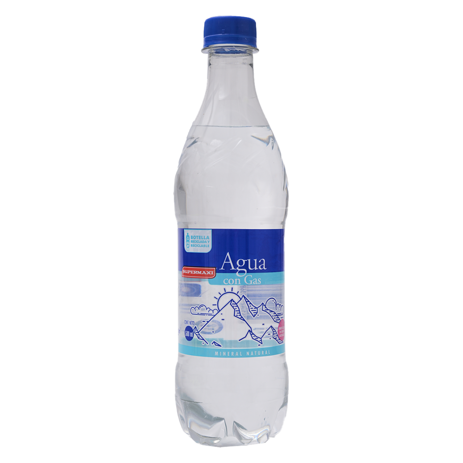 Agua Con Gas Natural SUPERMAXI Botella