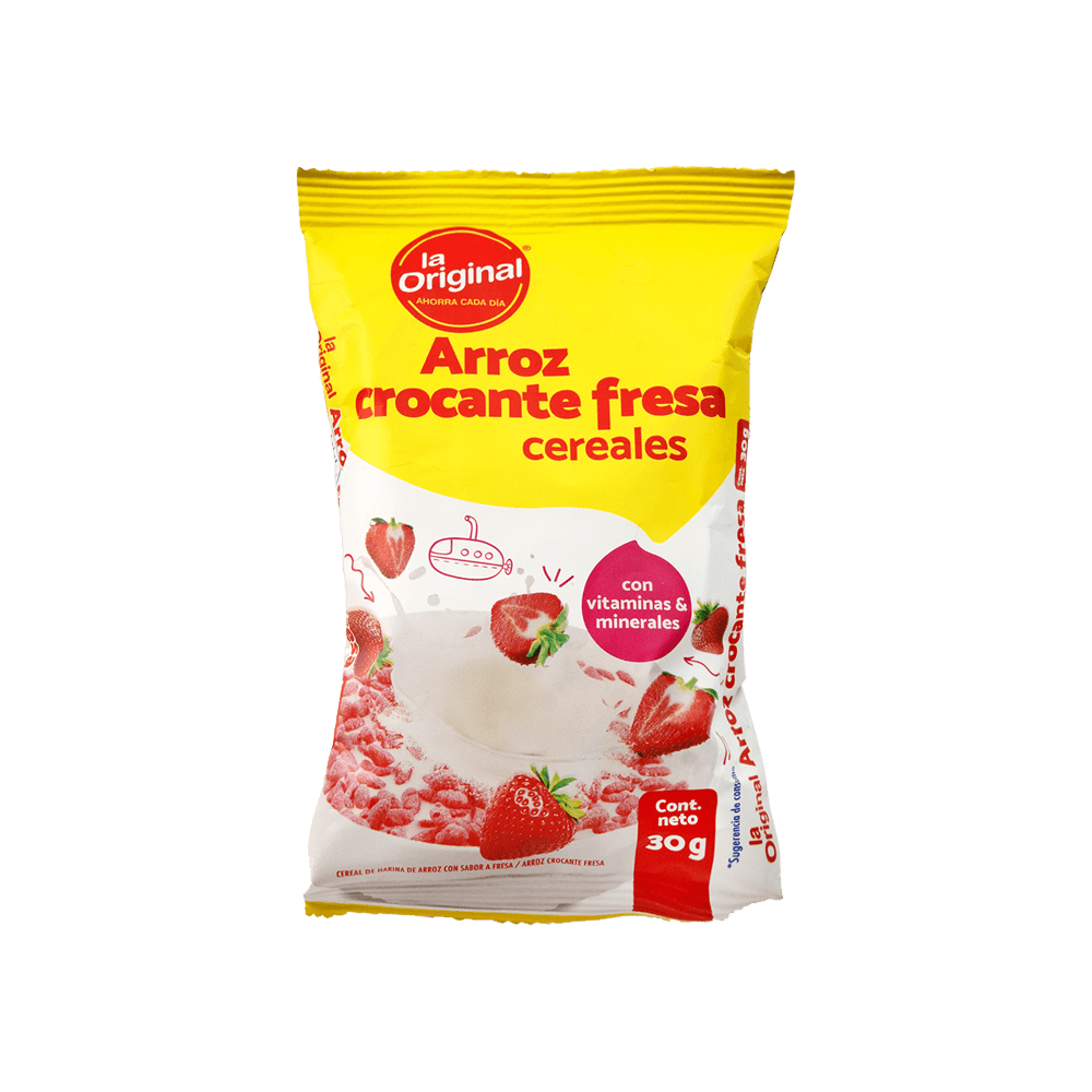 La Original Cereales Arroz Fresa Crocante 30 G