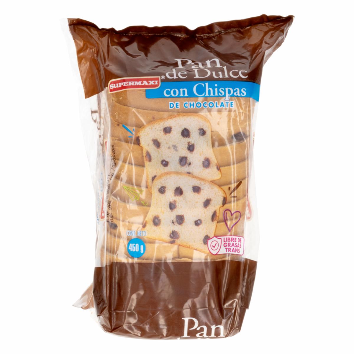 Pan Con Chispas De Chocolate SUPERMAXI 450 G