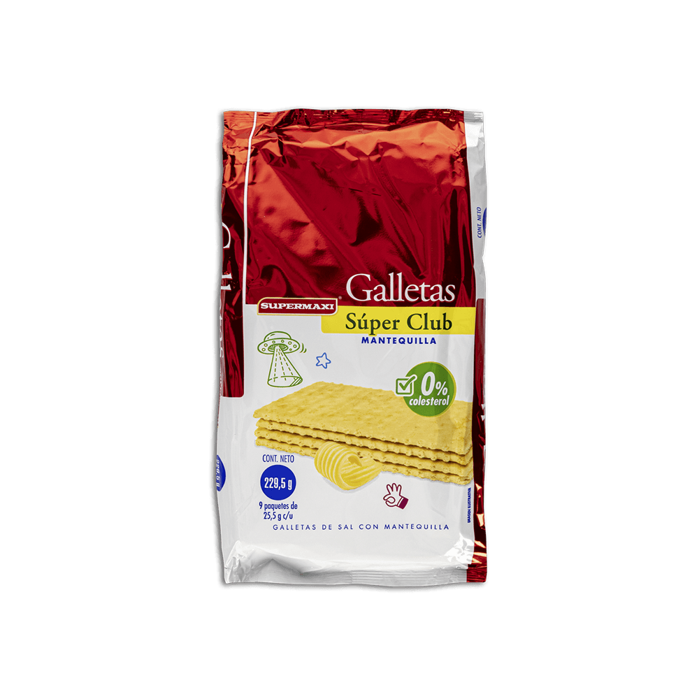 Supermaxi Galletas Super Club Mantequilla 229,50 G