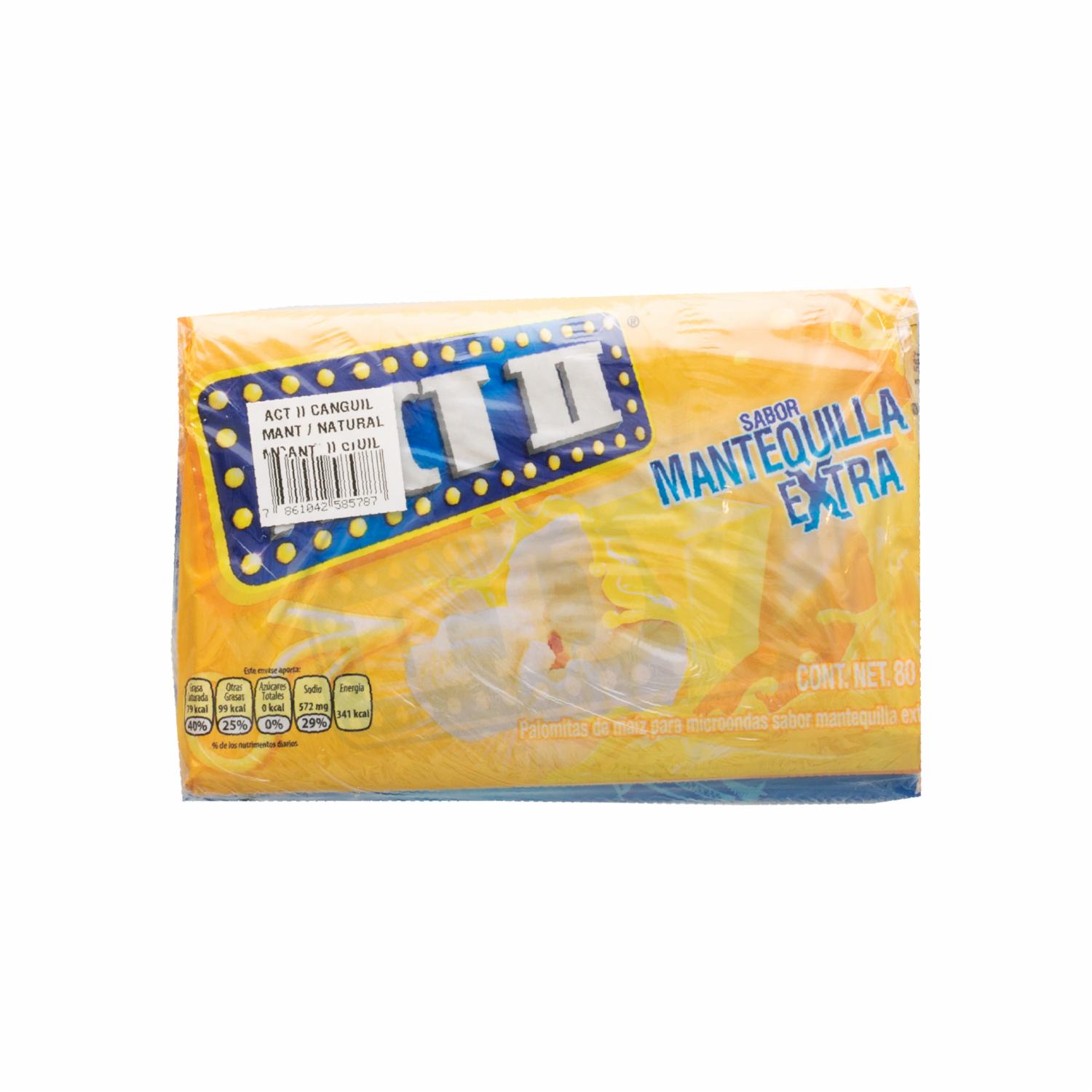 Canguil Natural Con Mantequilla Extra 3Pack ACT II 3 X 80 G