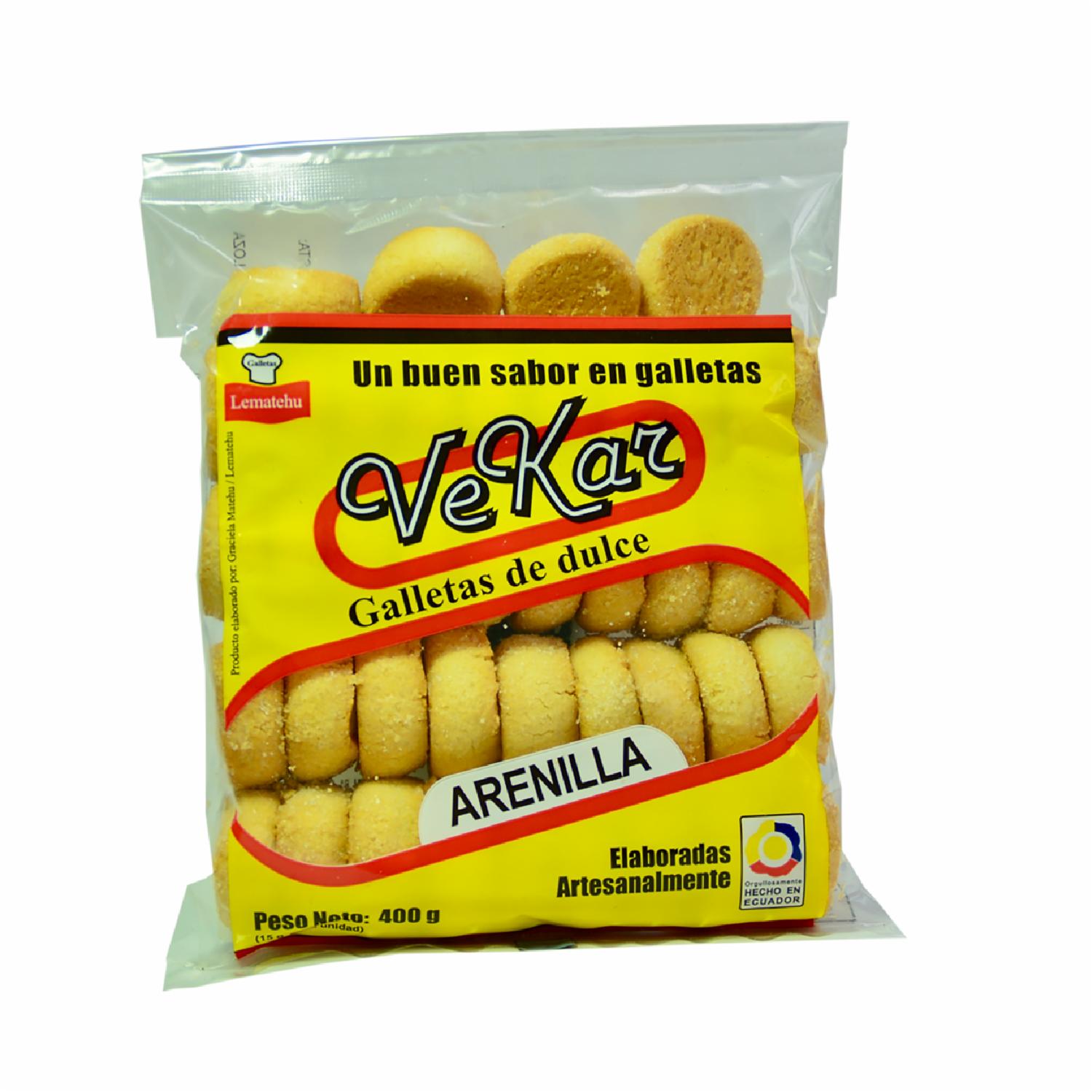 Galletas De Dulce Artesanales Arenilla VEKAR 400 G