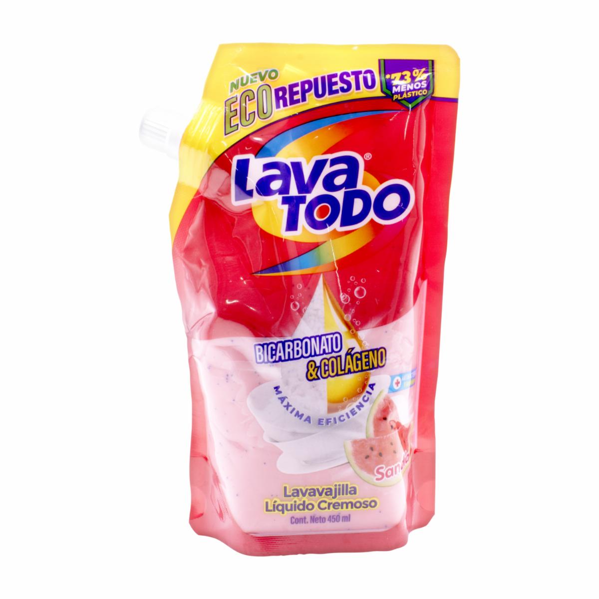Lavavajilla Líquido Sandia LAVATODO Doypack 450 Ml