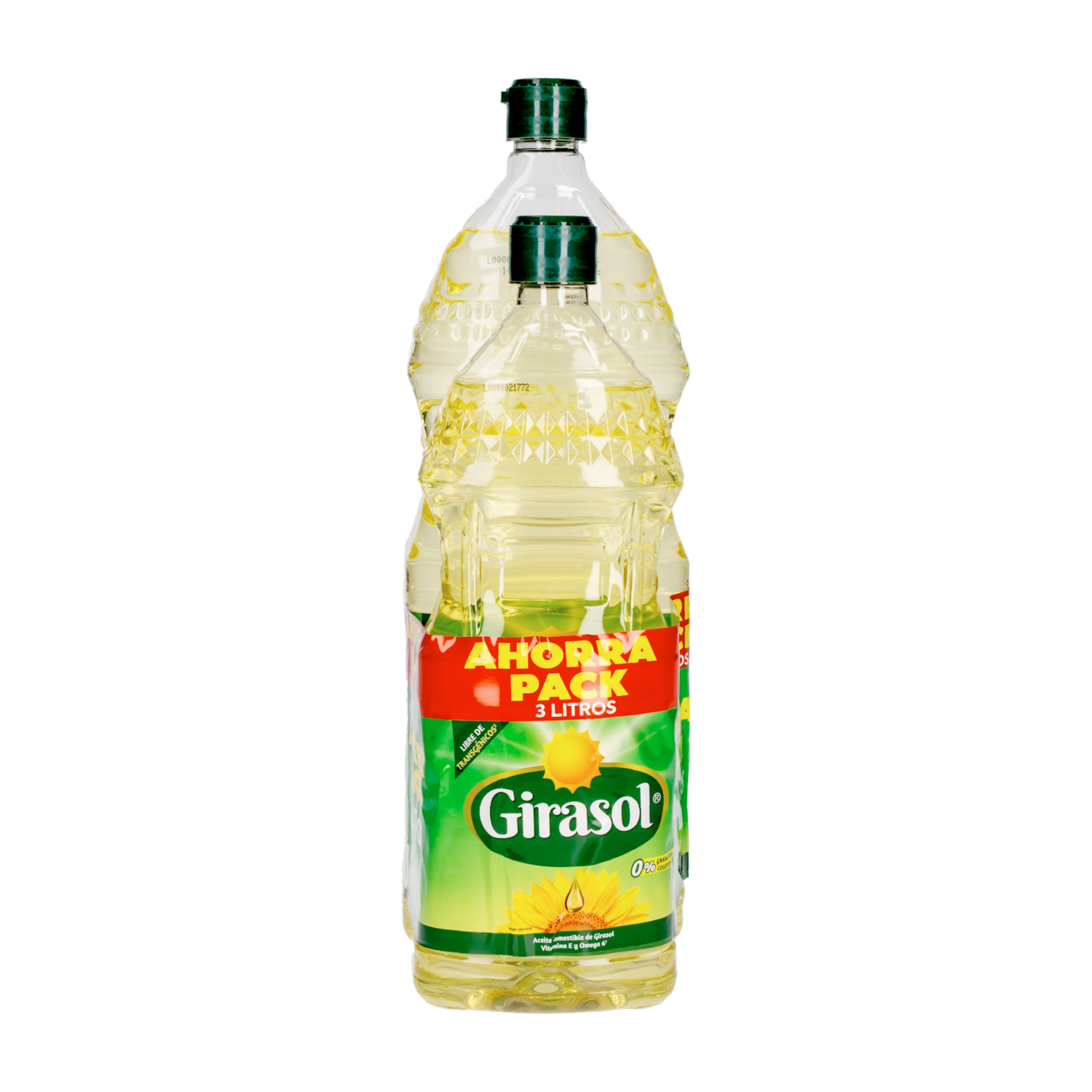 Aceite Comestible Vegetal Con Vitamina E Y Omega 6 GIRASOL Pack 2L + 1 L