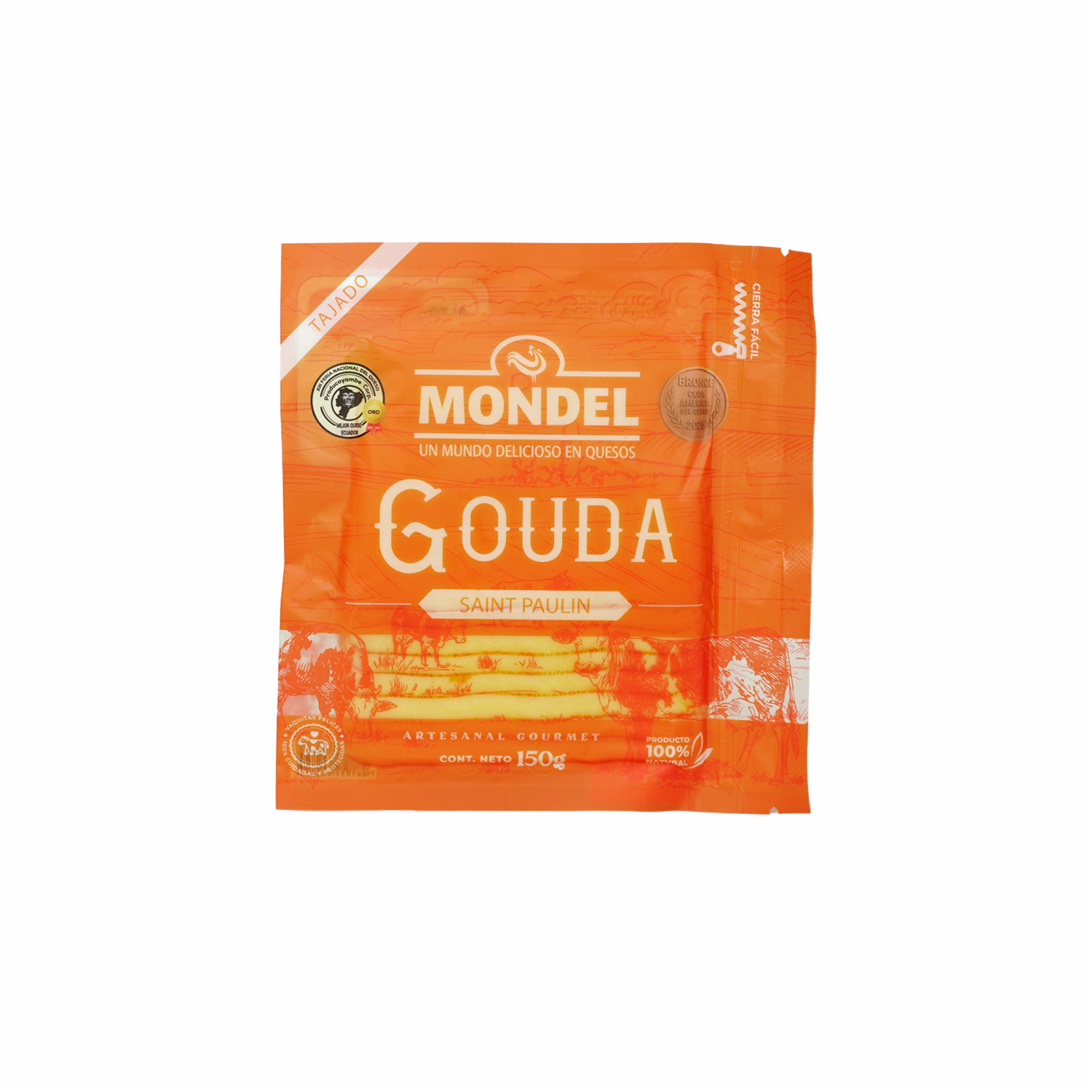 Queso Gouda Saint Paulin Rebanado MONDEL 150 G