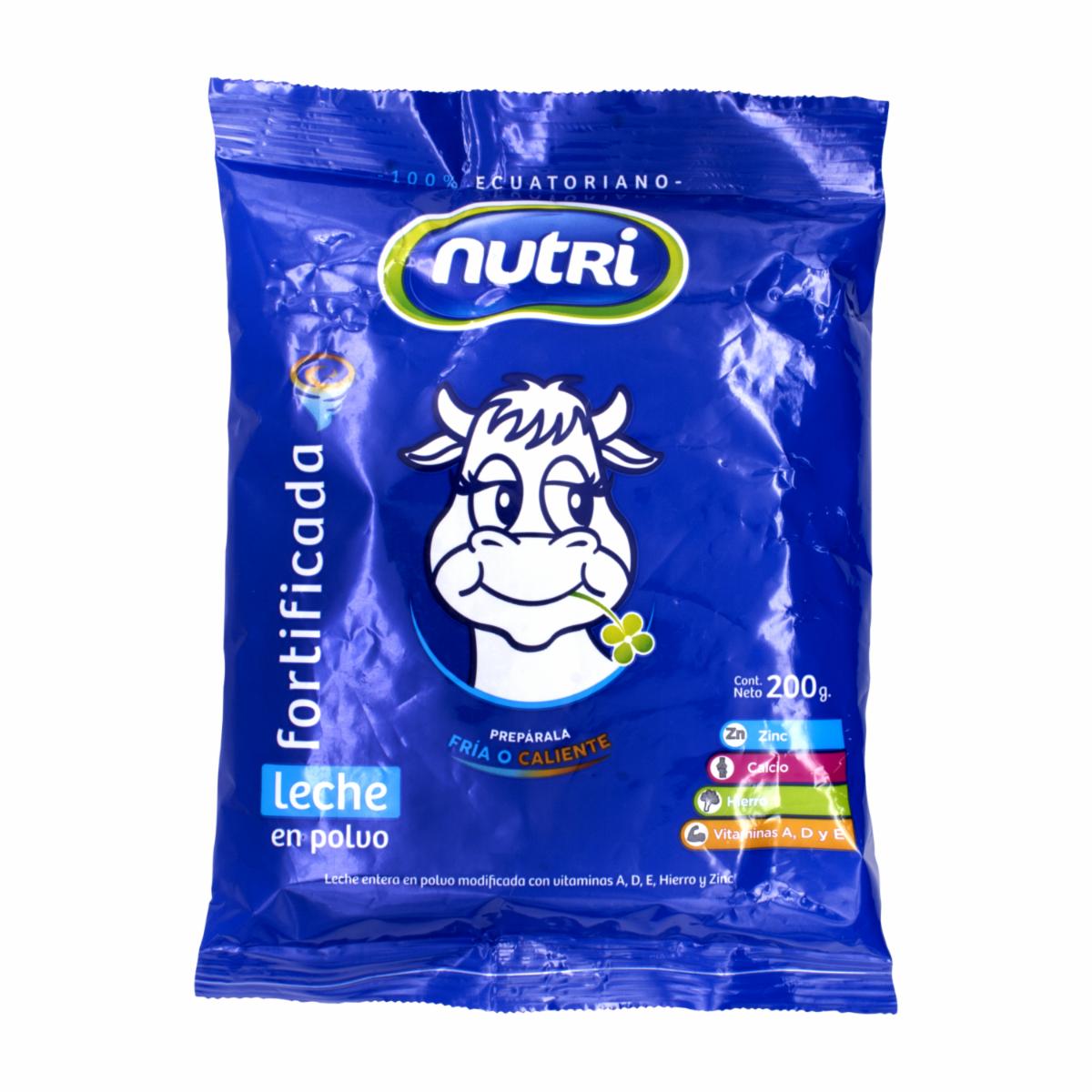 Leche Entera En Polvo Fortificada NUTRI 200 G