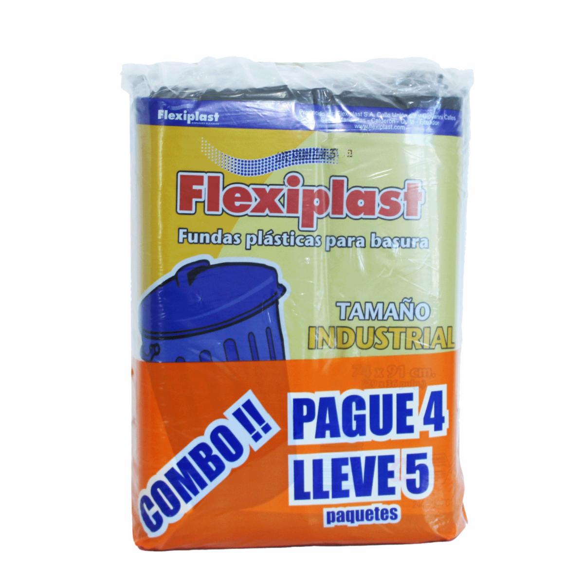Fundas De Basura, Industrial 74X92 Cm Combo FLEXIPLAST 50 Unidades