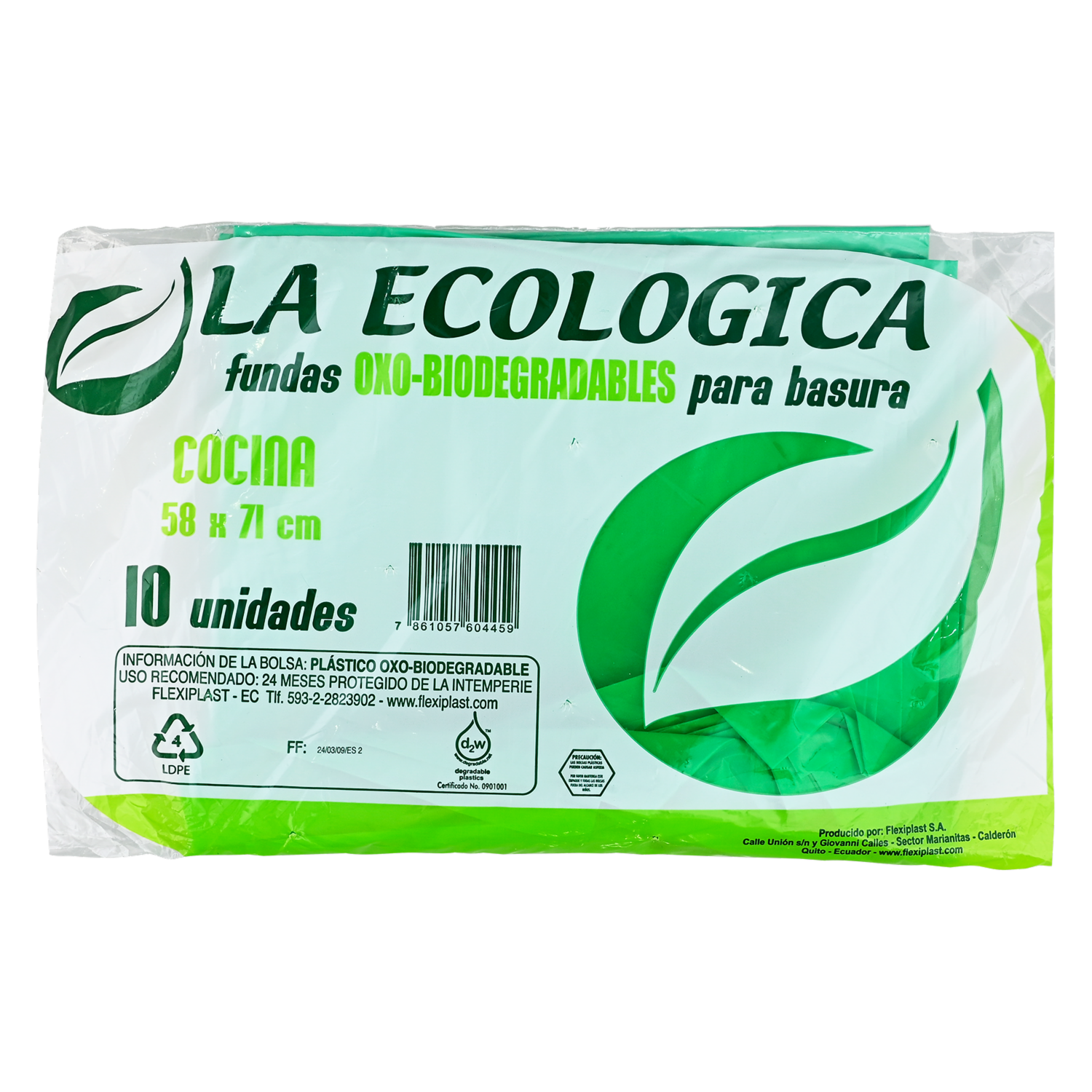 Funda De Basura Bio Cocina LA ECOLOGICA 10 Unidades
