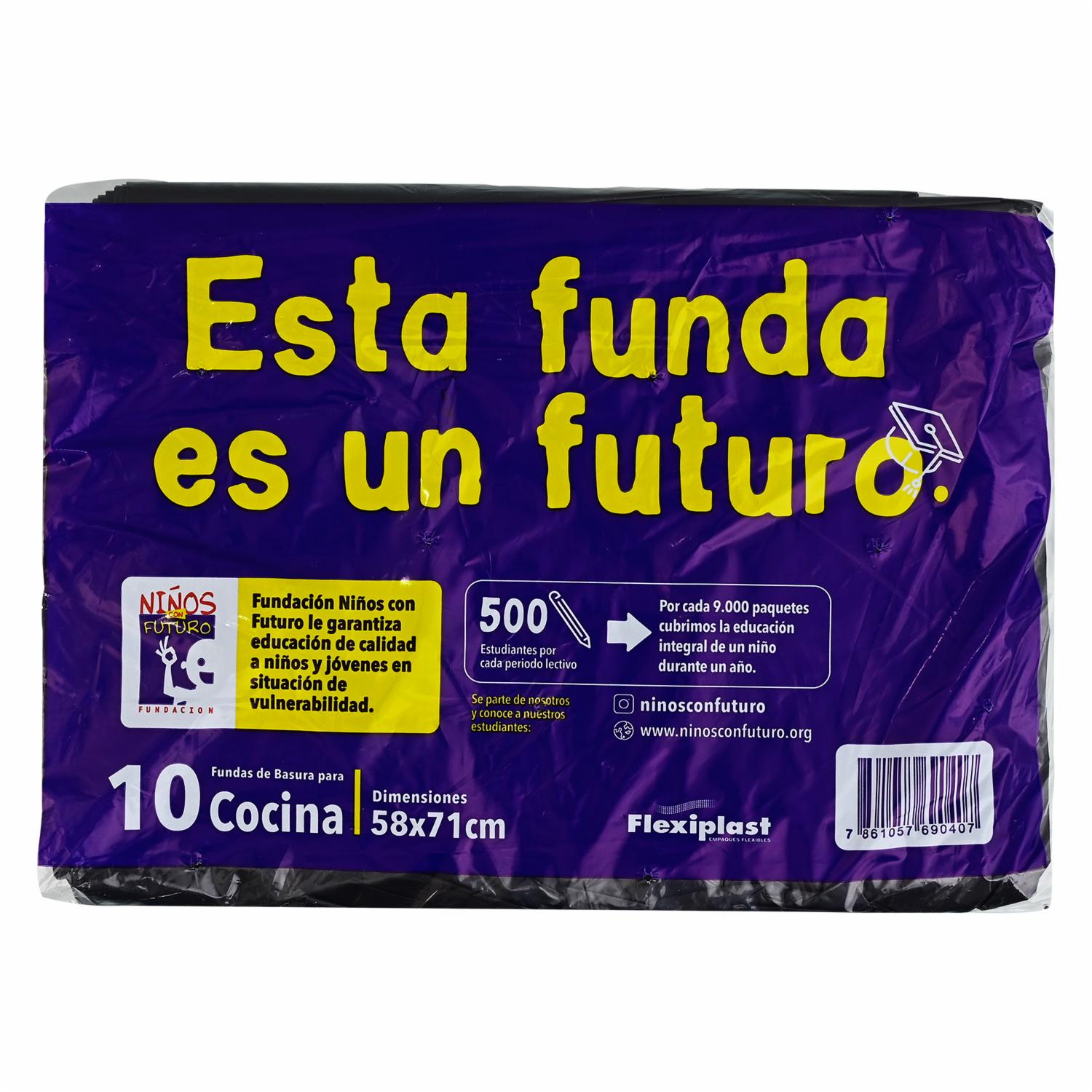 Fundas De Basura Para Cocina NIÑOS CON FUTURO 10 Unidades