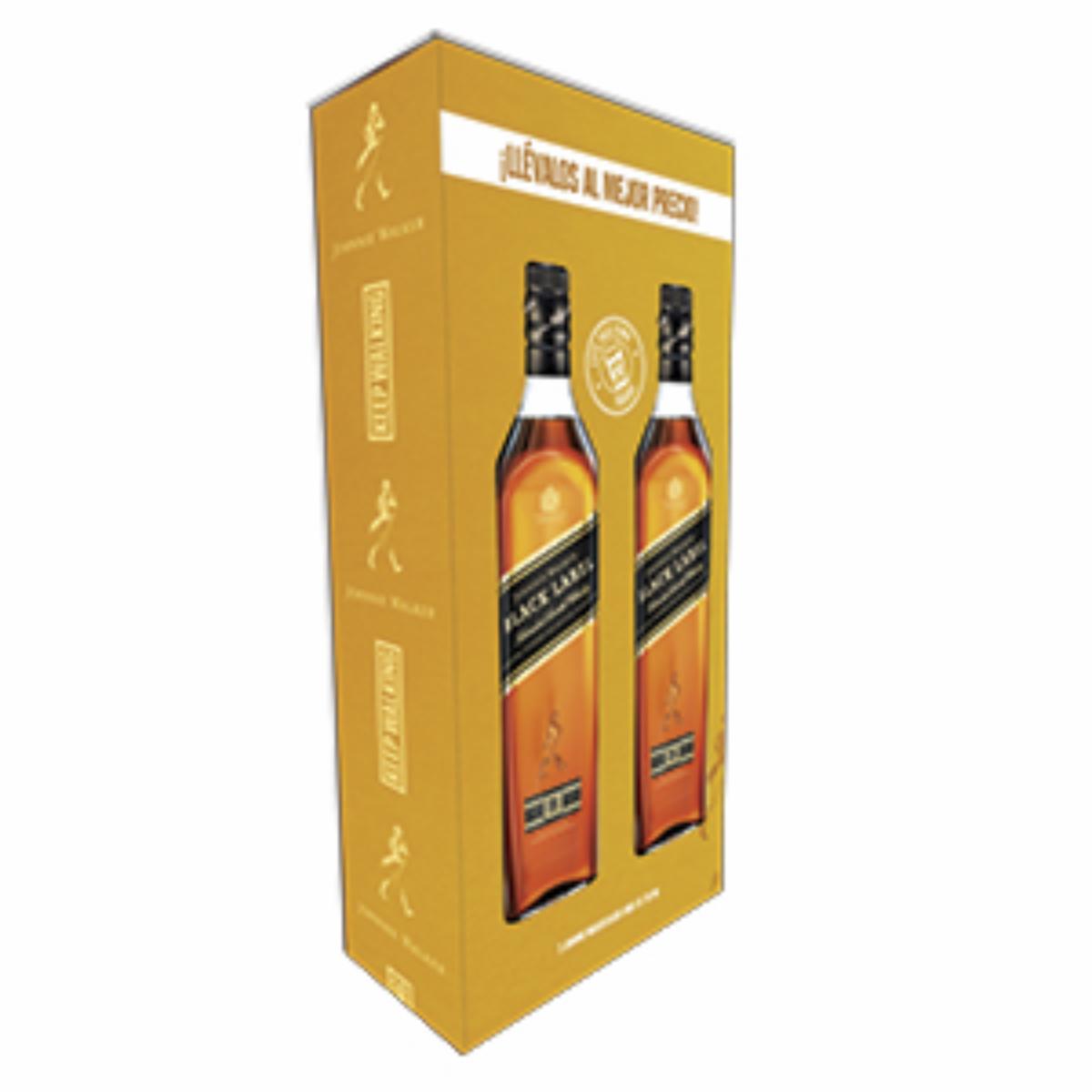Whisky Black JOHNNIE WALKER Pack 2 X 750 Ml