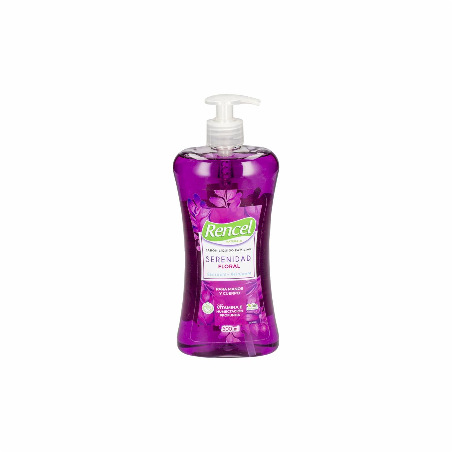 Jabón Líquido Antibacterial Serenidad Floral RENCEL 500 Ml