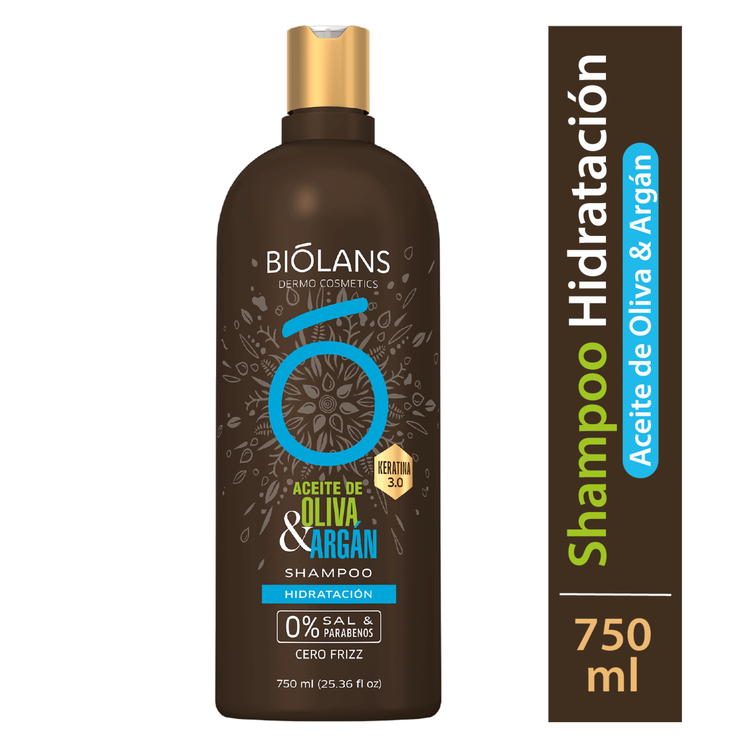 Shampoo De Cabello Aceite de Oliva & Argán BIÓLANS 750 Ml