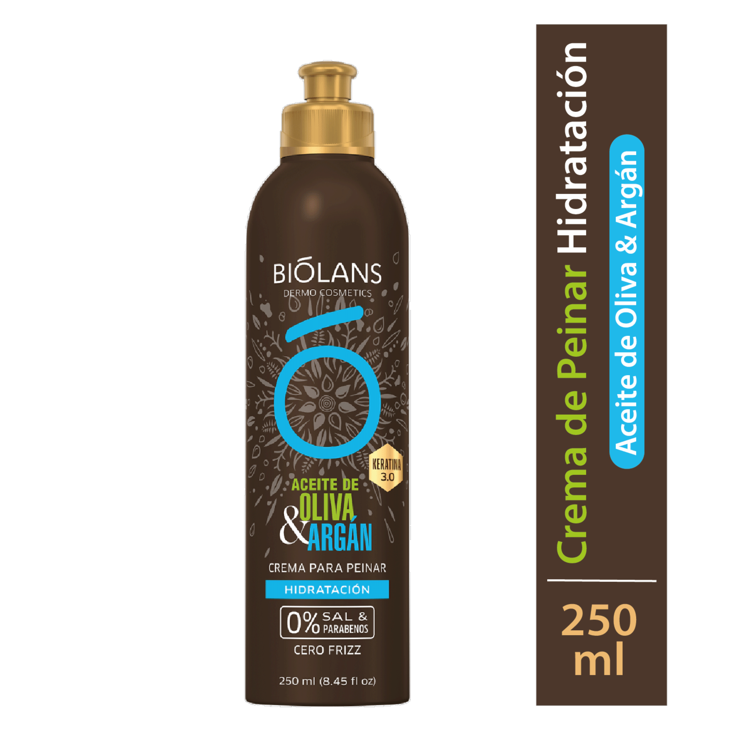 Crema Para Peinar Aceite de Oliva & Argán BIÓLANS 250 Ml