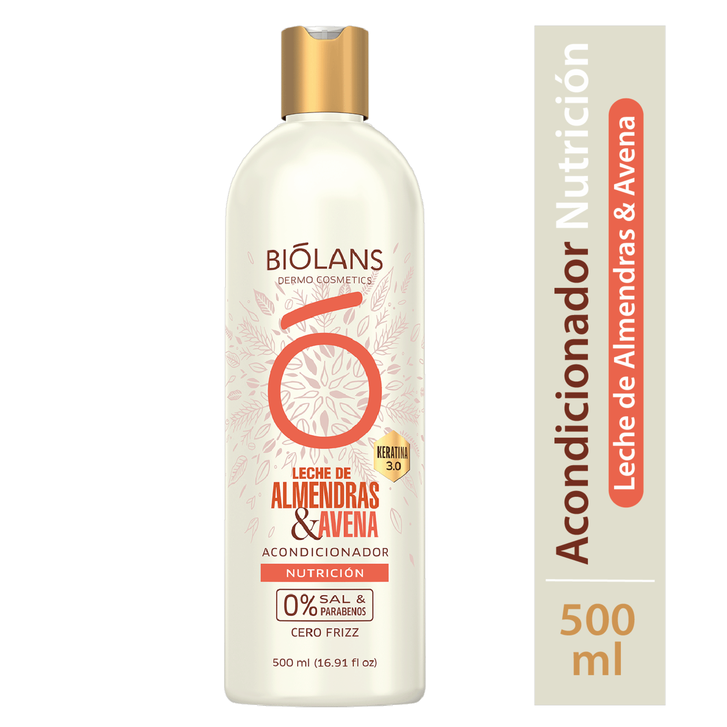 Acondicionador De Cabello Leche de Almendras & Avena BIÓLANS 500 Ml