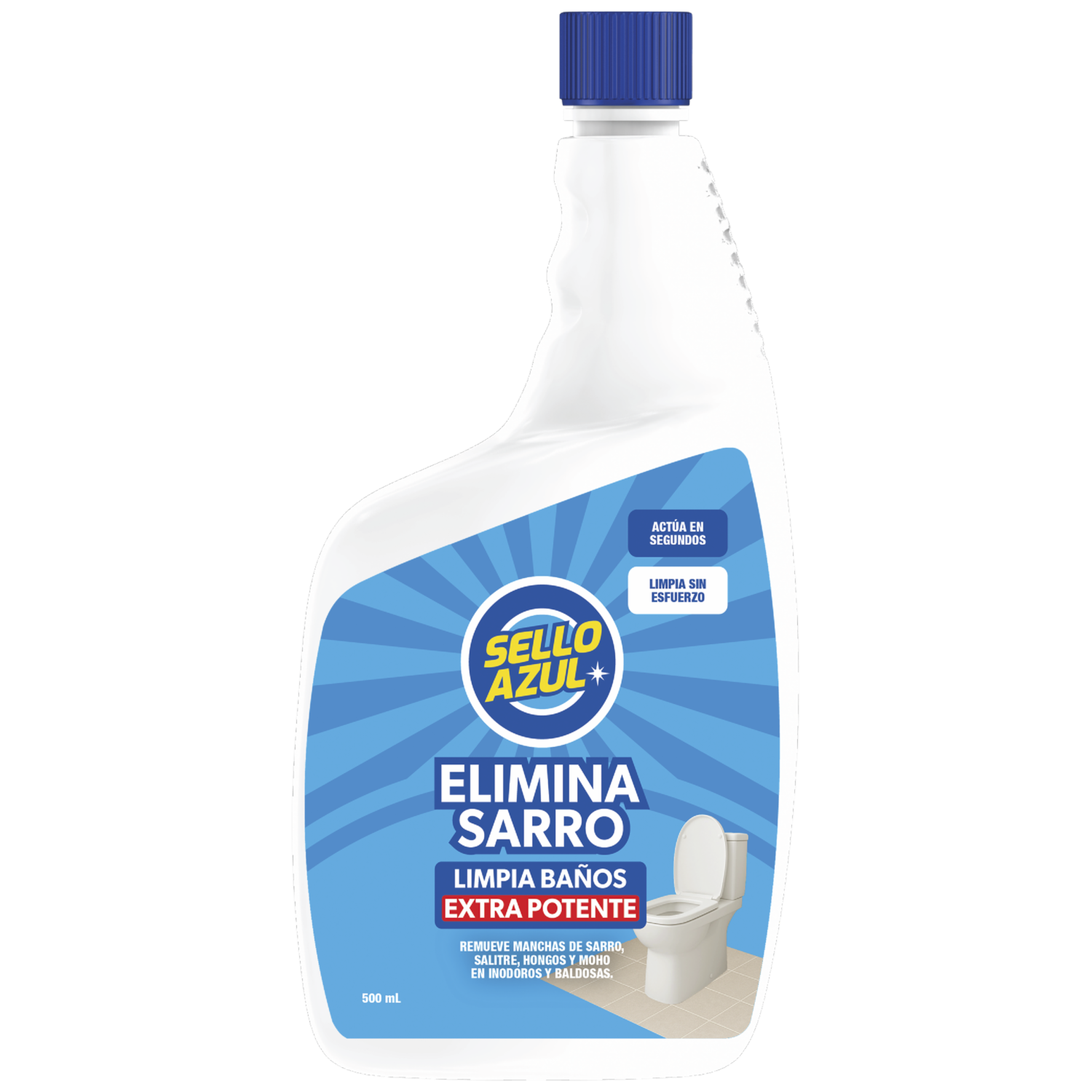 Limpiador De Baños Elimina Sarro Extra Potente SELLO AZUL 500 Ml