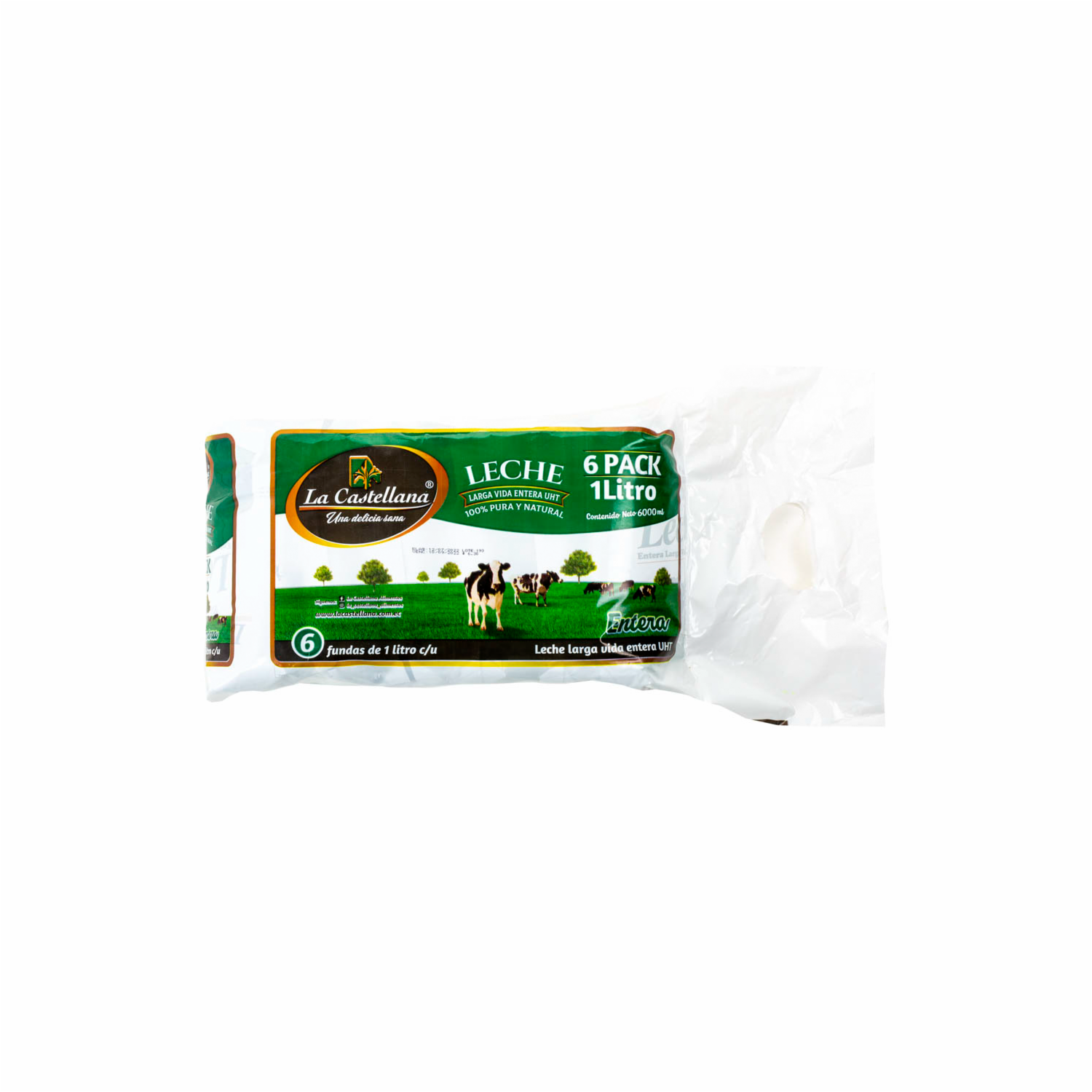 Leche Entera Larga Vida Uht LA CASTELLANA 6 x 1 Litro