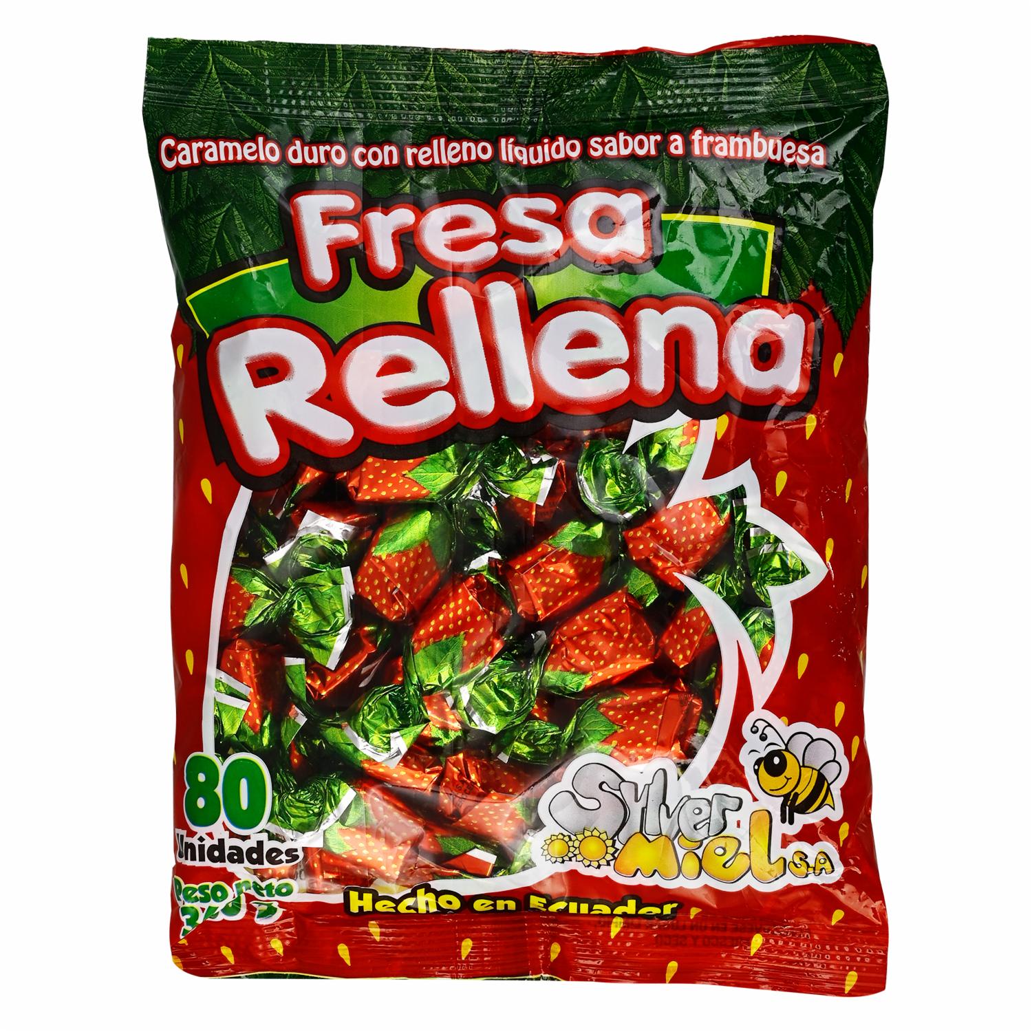 Caramelo Duro FRESA RELLENA Funda