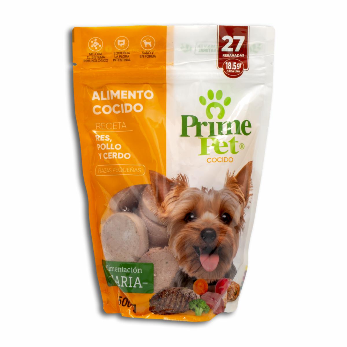 Alimento Para Perros Cocido Receta Res Pollo Y Cerdo PRIME PET 500 G