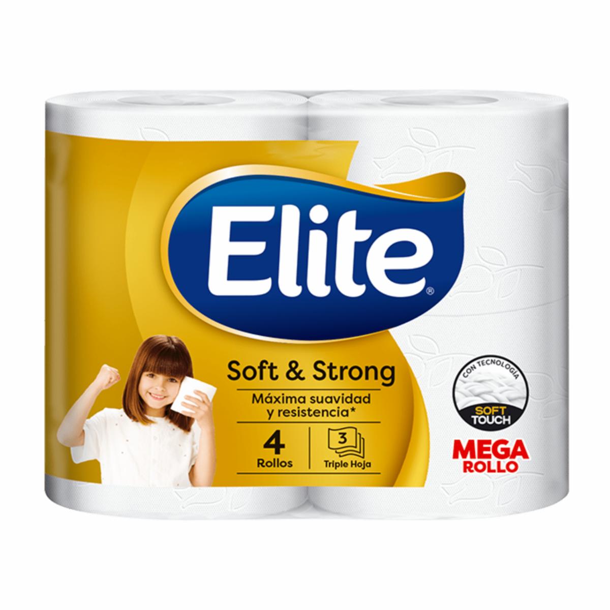 Papel Higiénico Soft & Strong Triple Hoja ELITE 4 Rollos
