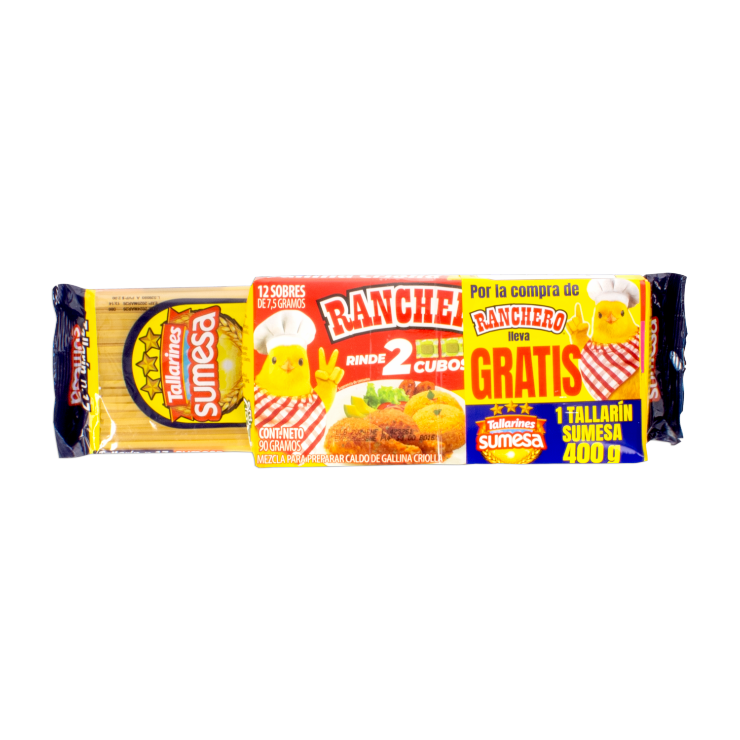 Mezcla Para Preparar Caldo De Gallina En Cubo + Tallarín Gratis RANCHERO 90 G