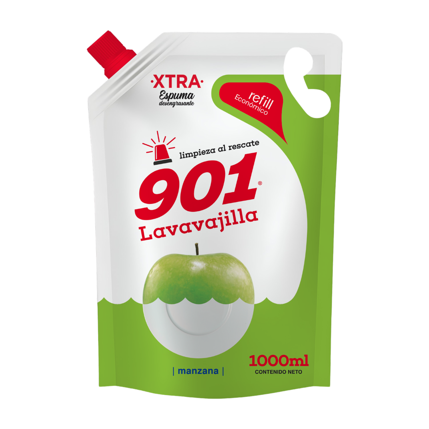 Lavavajillas Líquido Doy Pack De Manzana Y Canela 901 1000 Ml