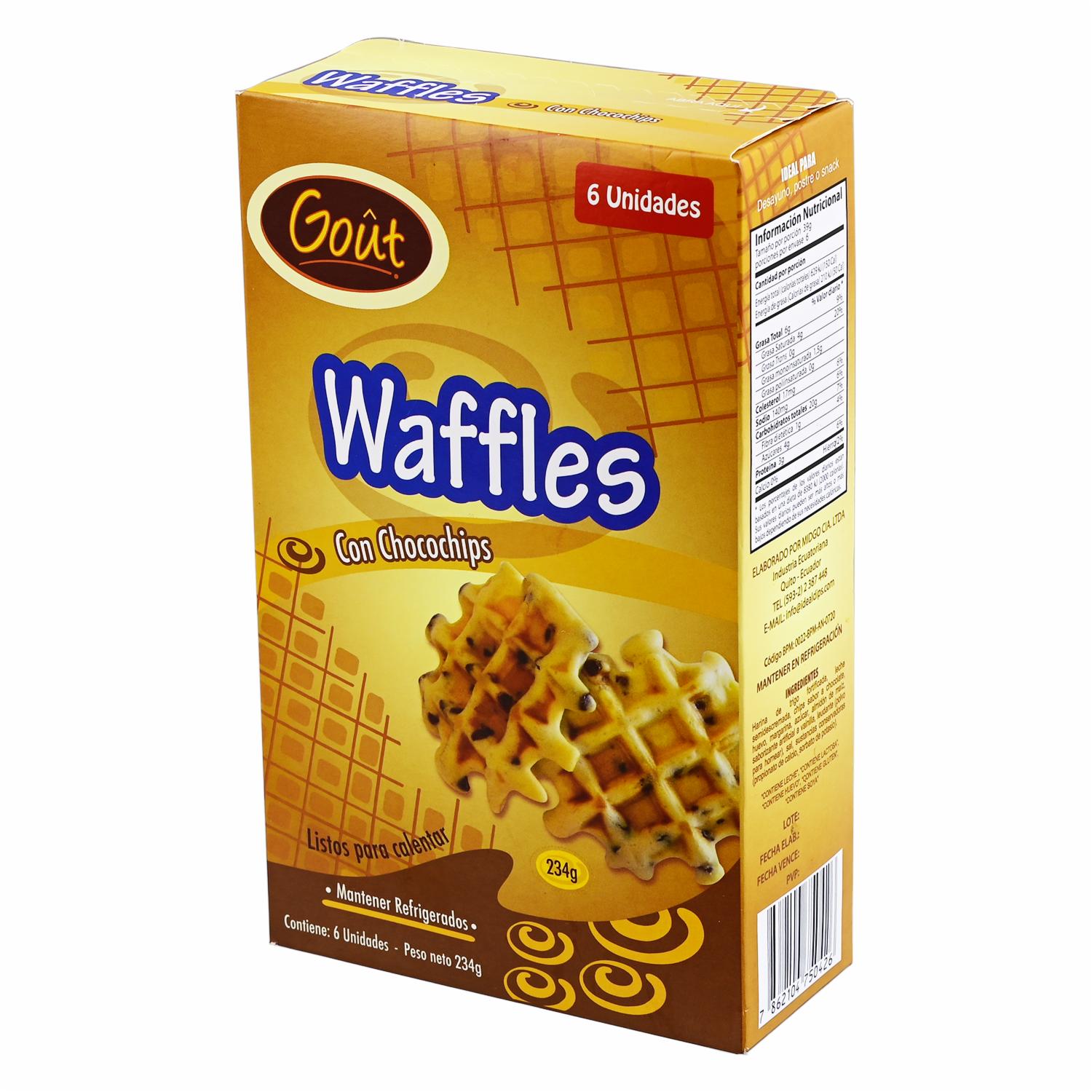 Waffles Con Chocochips PACOSE 234g