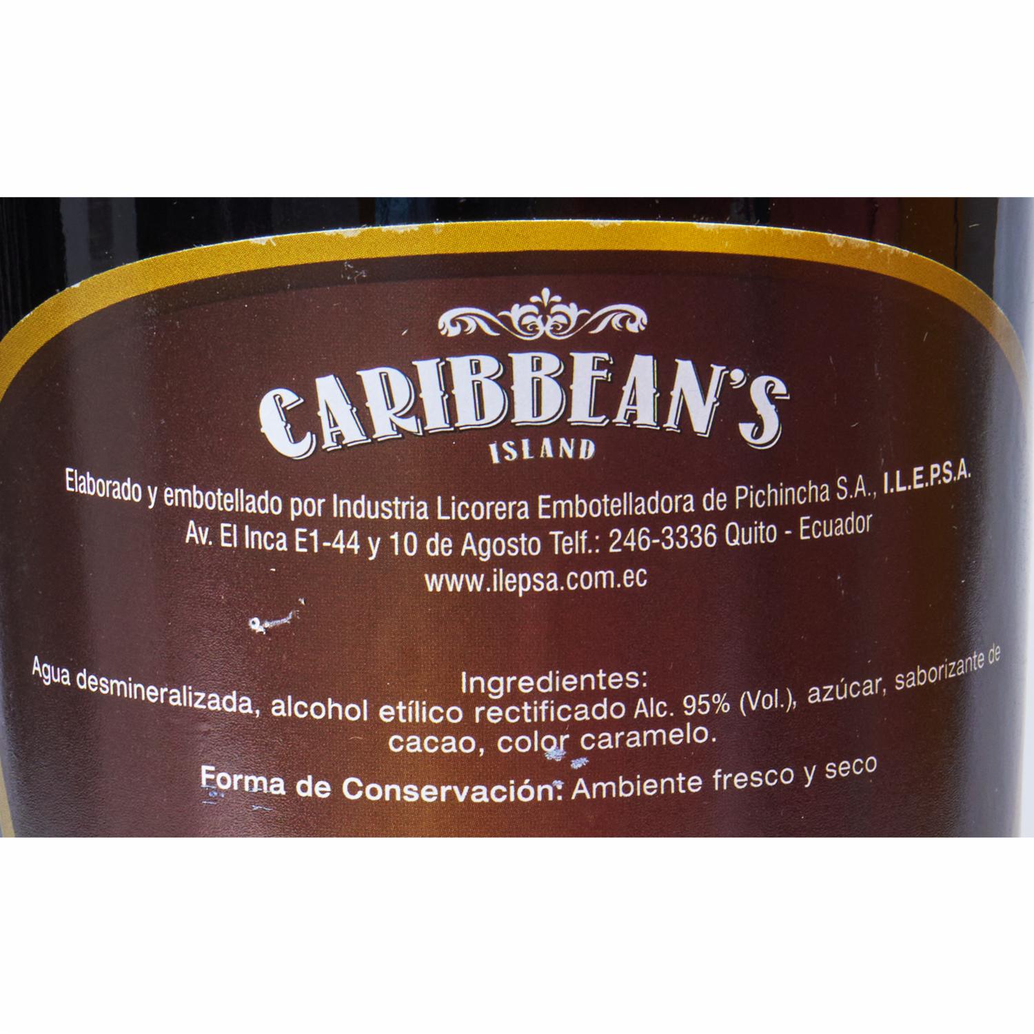Licor De Cacao Caribbean´s 750 Ml