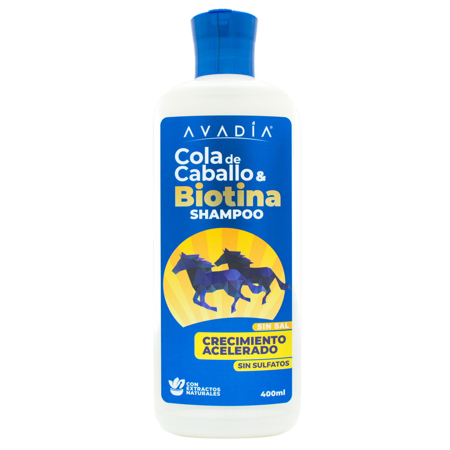Shampoo De Cabello Cola De Caballo & Biotina Crecimiento Acelerado AVADÍA 400 Ml