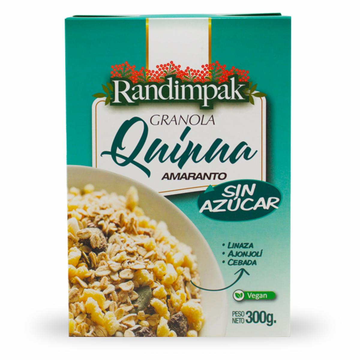 Granola Orgánica Sin Azúcar RANDIMPAK 300 G