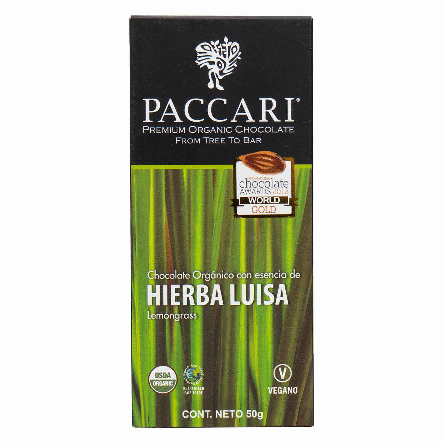 Chocolate Con Hierba Luisa PACCARI 50 G Supermaxi
