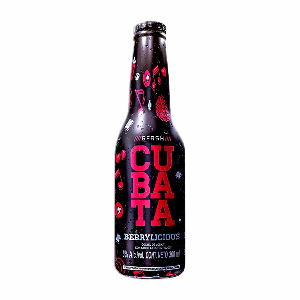 Coctel De Vocka Con Sabor A Frutos Rojos Cubata 300 Ml