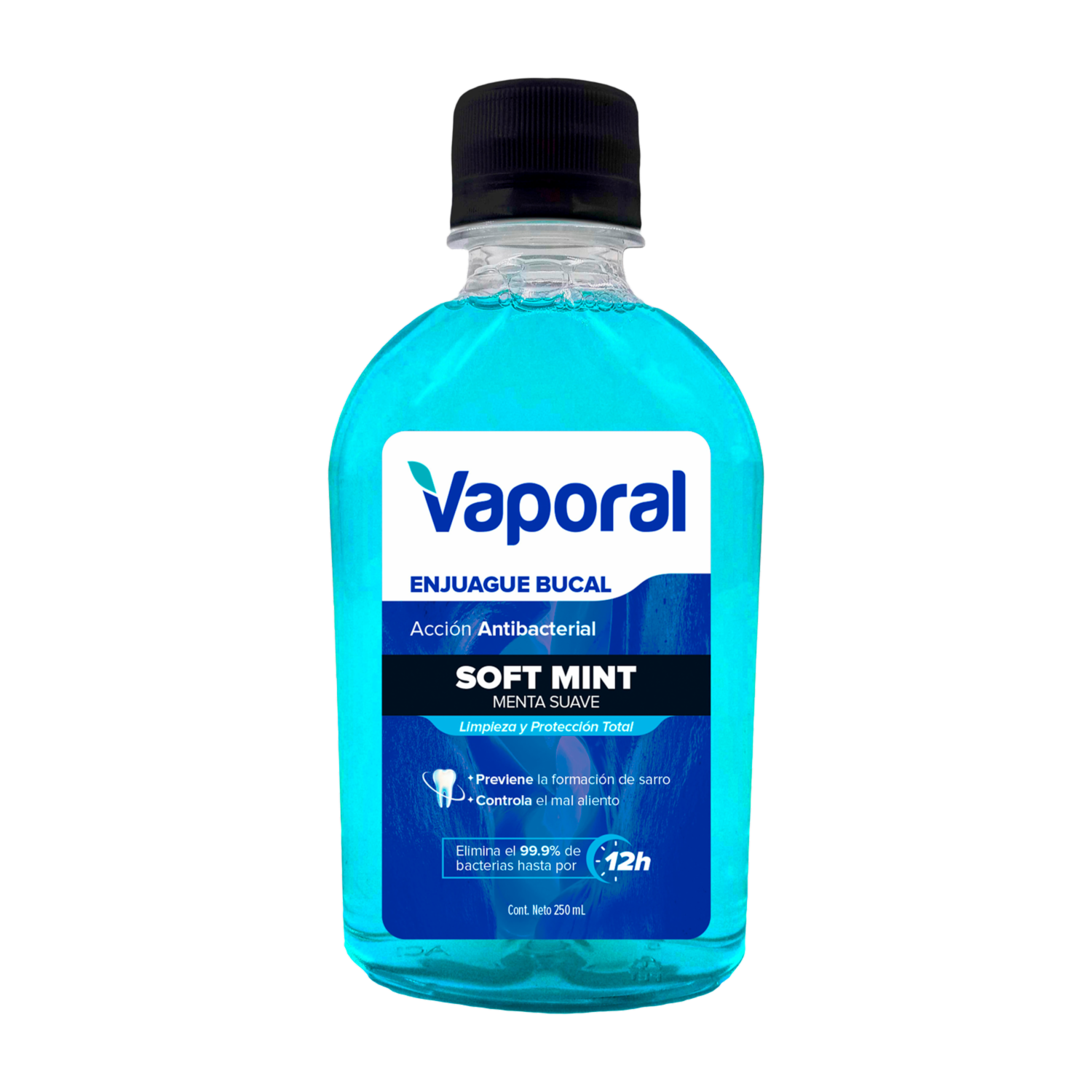 Enjuague  Bucal Clinical Antibacterial Soft Mint VAPORAL 250 Ml