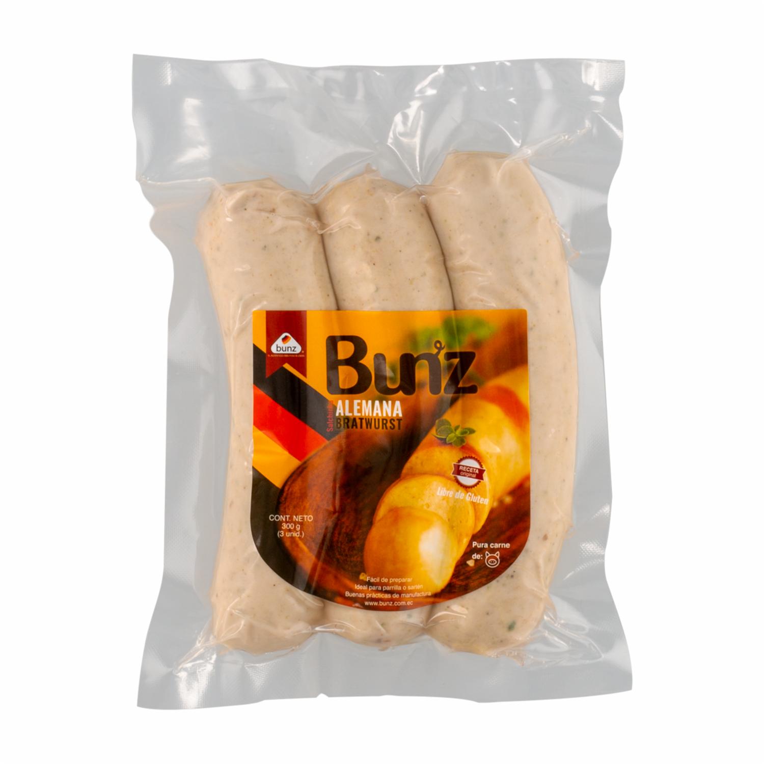 Salchicha Bratwurst Alemana BUNZ 300 G