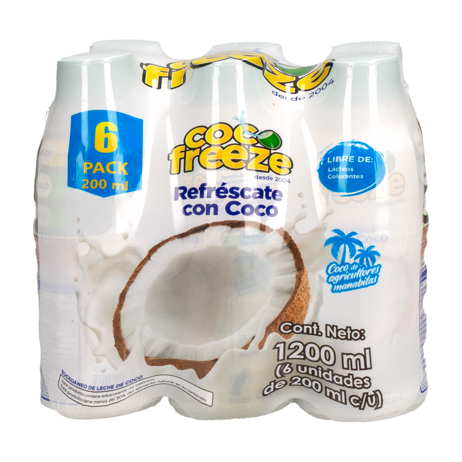 Bebida De Coco COCO FREEZE 6X200 ml