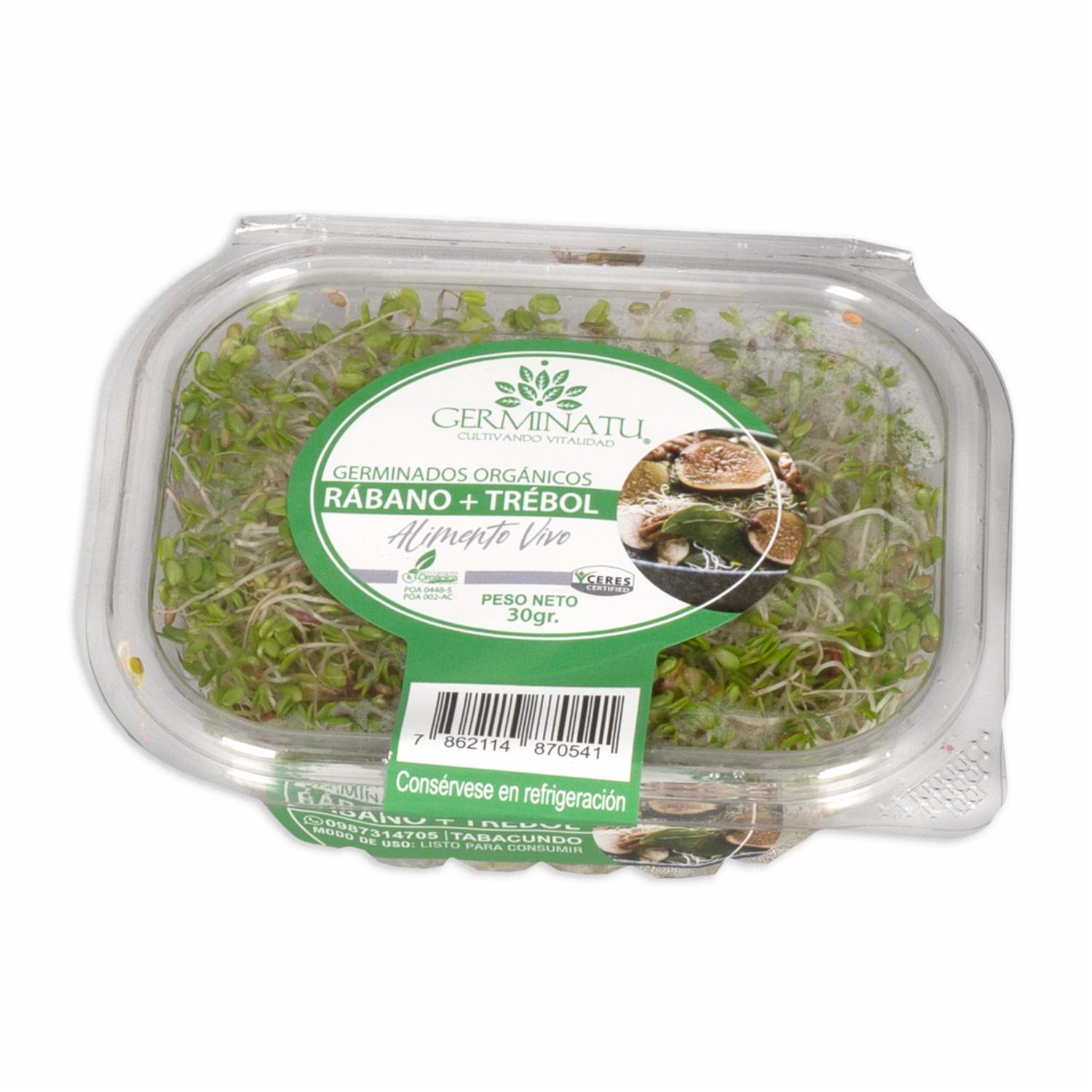 Germinado De Rábano Orgánico Mas Trébol GERMINATU 30 G