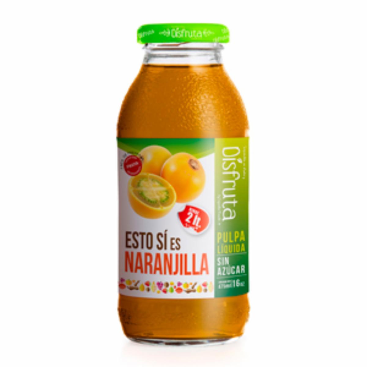 Pulpa Líquida Sabor a Naranjilla Sin Azúcar DISFRUTA Botella