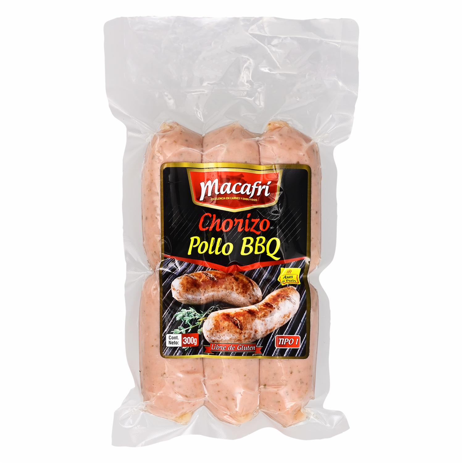 Chorizo De Pollo BBQ MACAFRI 300 g
