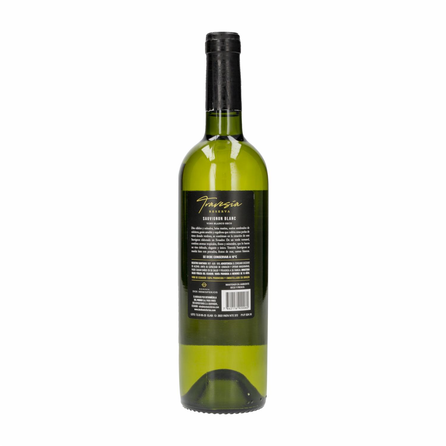 Vino Blanco Sauvignon Blanc TravesÍa 750 Ml