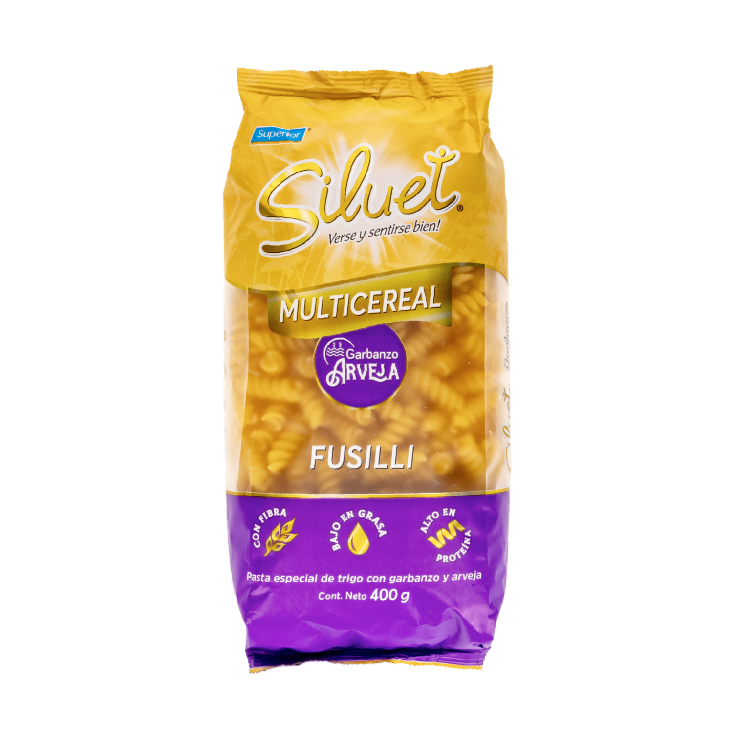 Pasta De Trigo Con Garbanzo Y Arveja SILUET 400 G