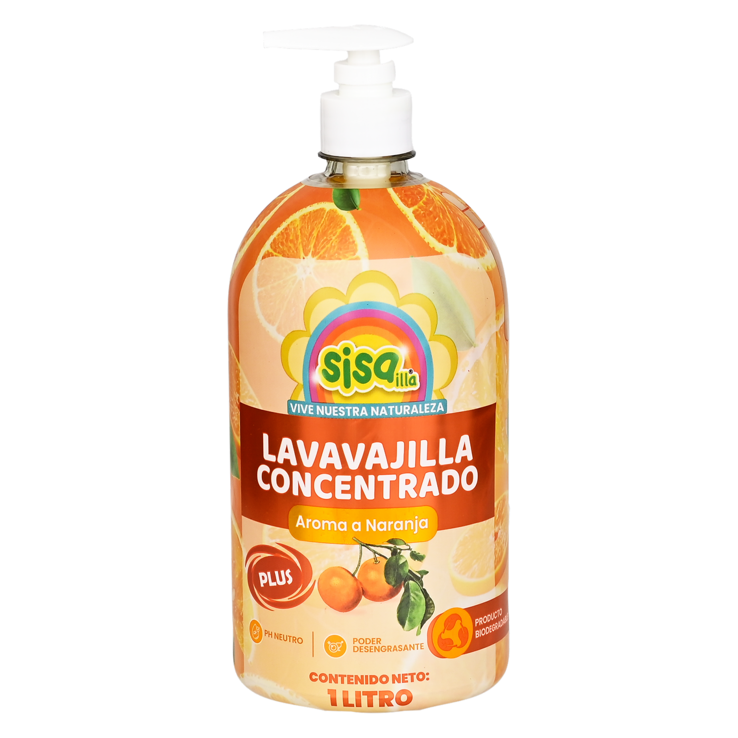 Lavavajilla Naranja Dispensador SISAILLA 1000 Ml