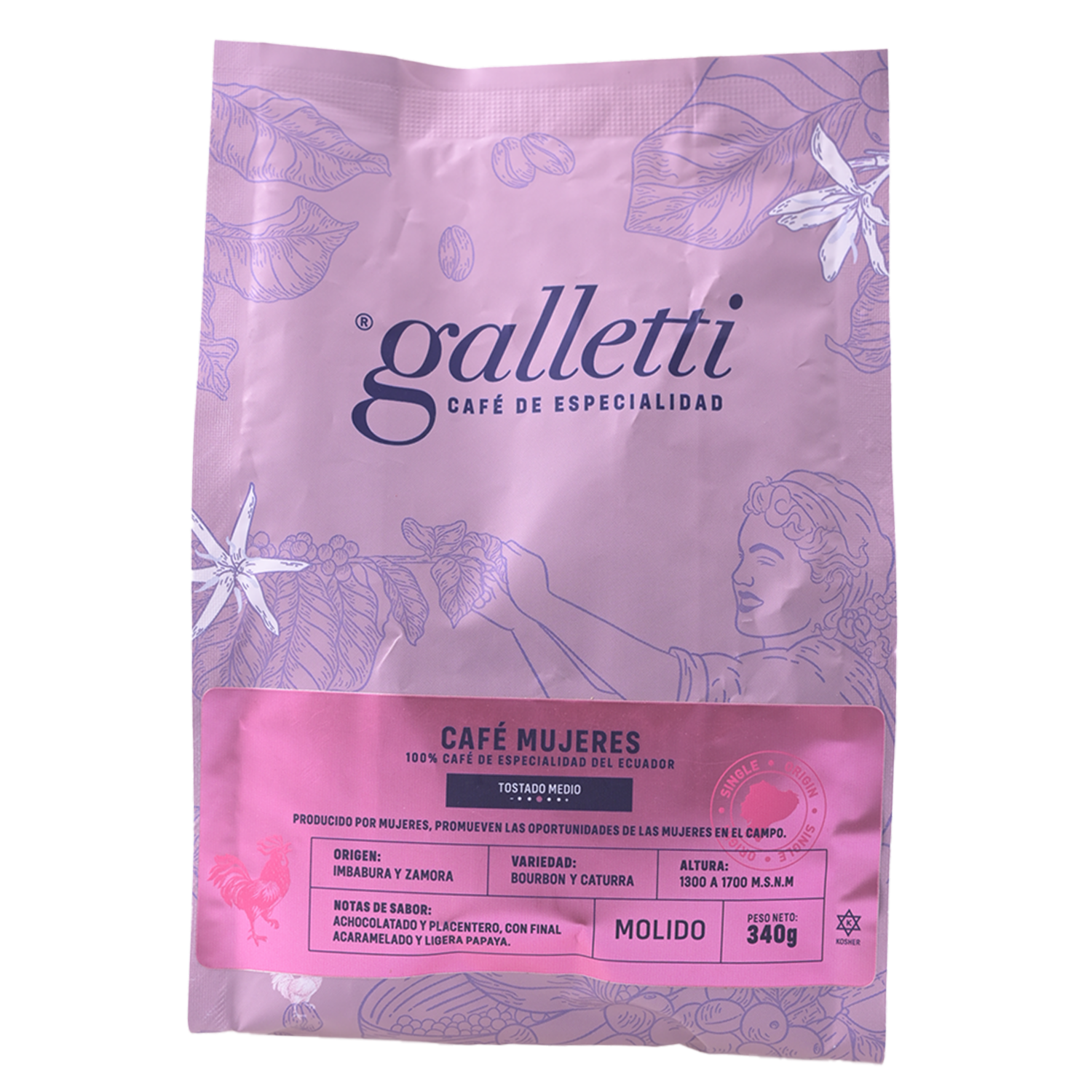 Café Tostado Y Molido Medio Mujeres GALLETTI 340 G