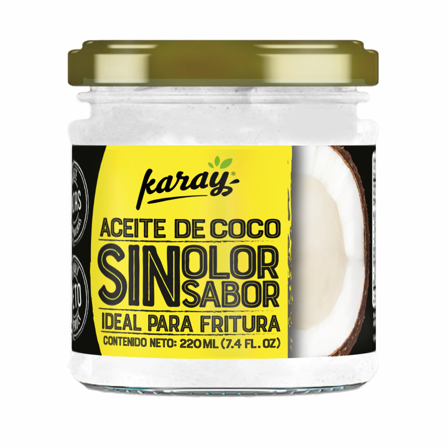 Aceite De Coco Sin Olor Y Sabor Para Frituras KARAY 220 Ml