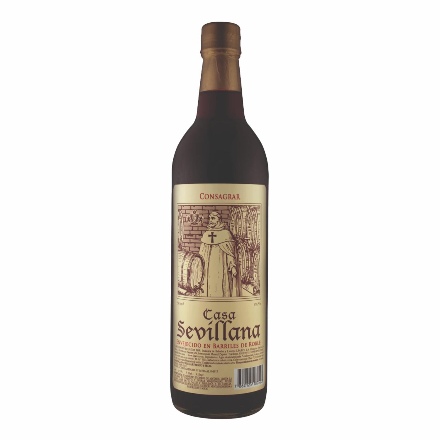 Vino Tinto De Consagrar Casa Sevillana 750 Ml