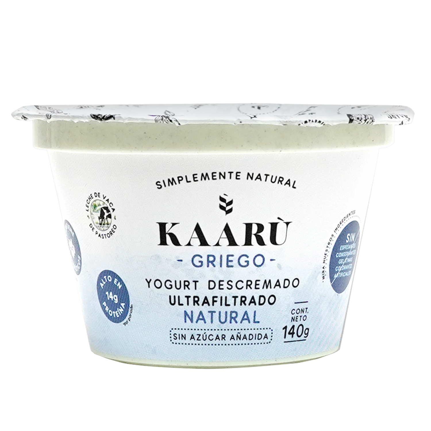Yogurt Griego Natural Descremado Ultrafiltrado KAARÙ 140 G