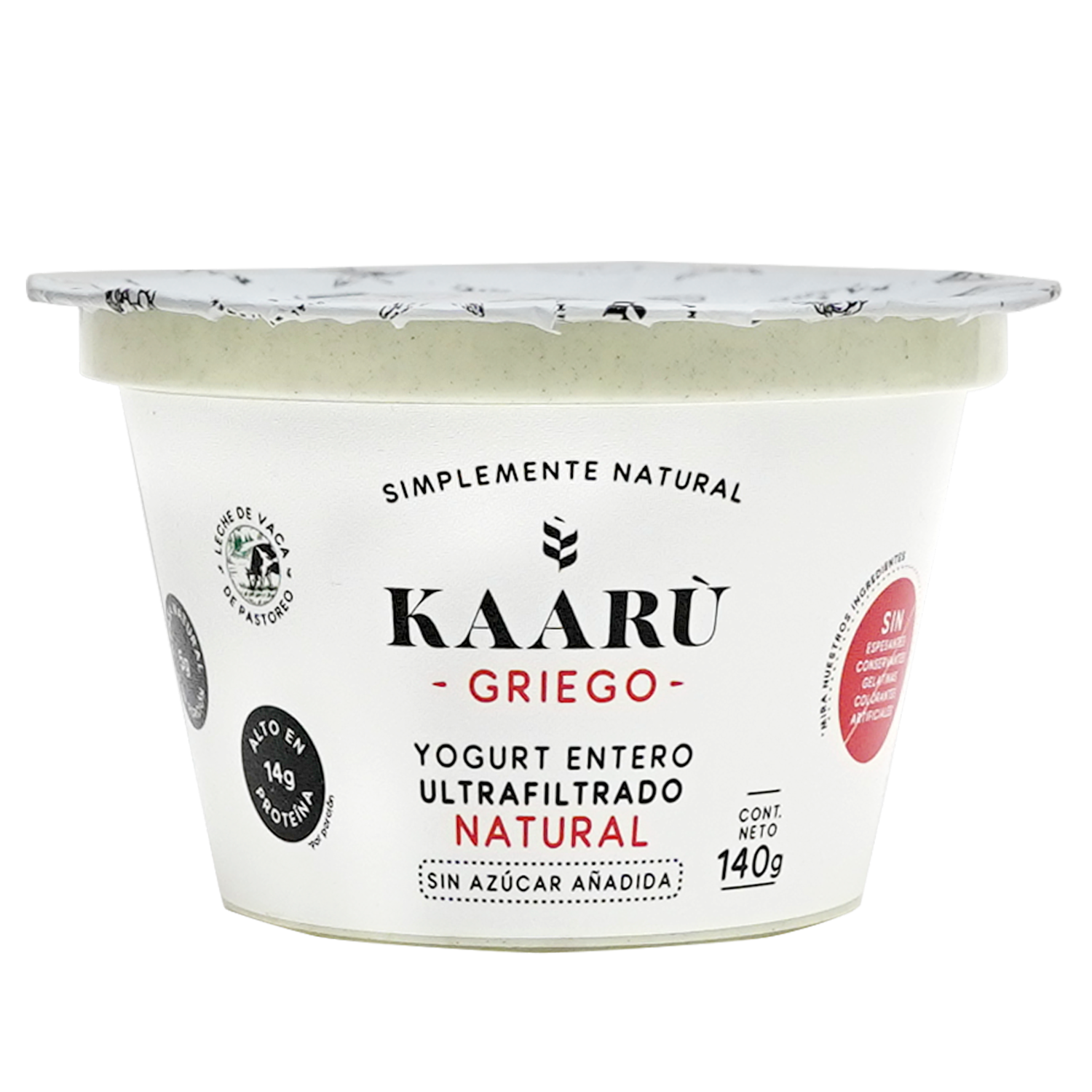 Yogurt Griego Natural Entero Ultrafiltrado KAARÙ 140 G
