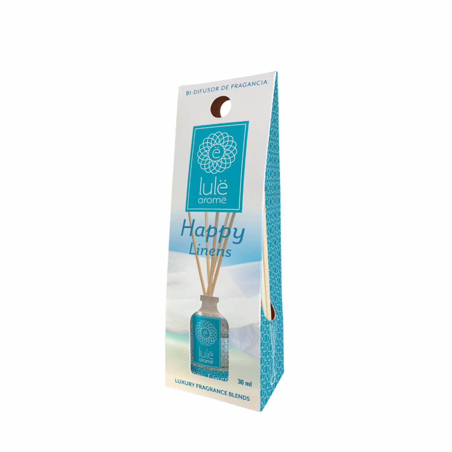 Bi-difusor Ambiental Fragancia Happy Linens LULË AROMË 30 Ml