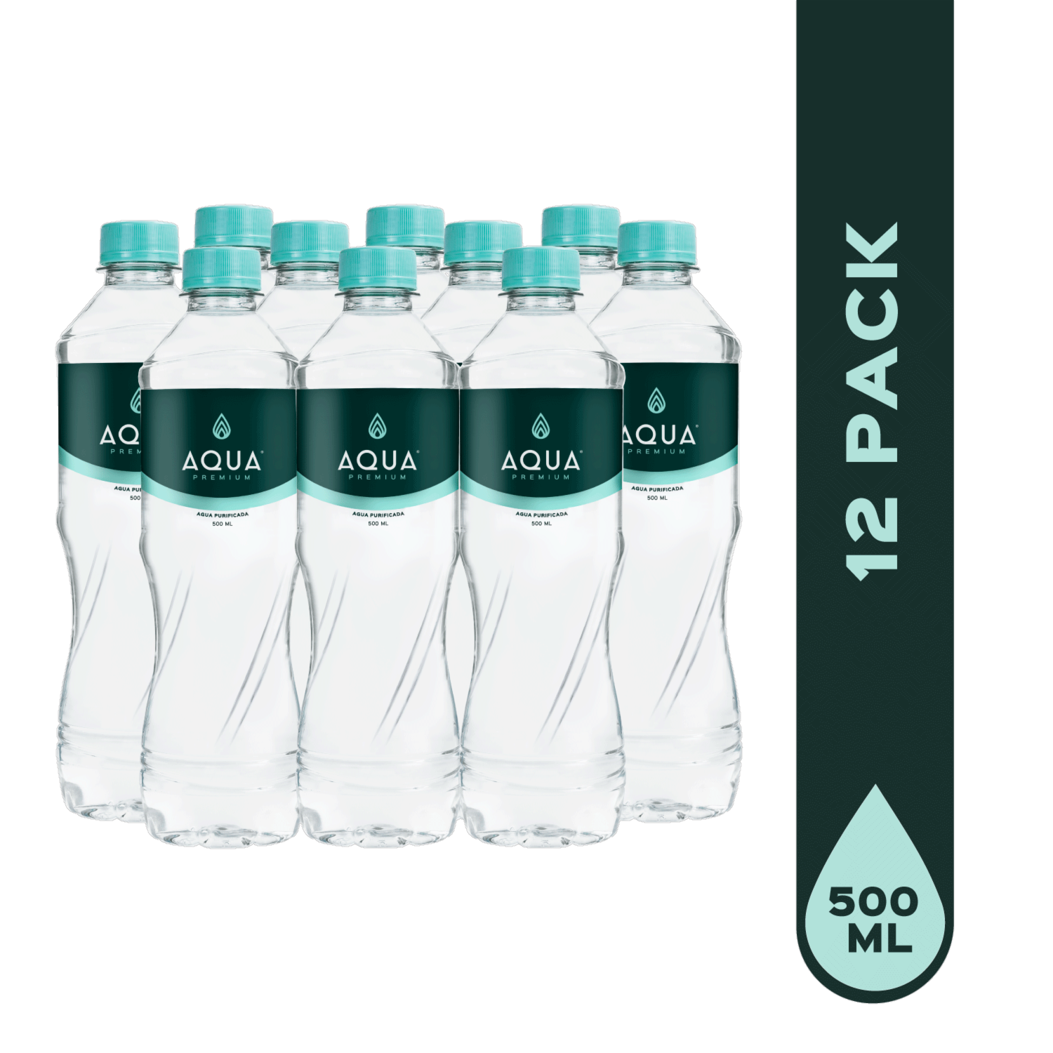 Agua Sin Gas Purificada AQUA PREMIUM 12 X 500 Ml